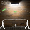 Kilang OEM 132Led Super Bright Wide Wide Waterproof Wall Security Motion Sensor Light Solar For Garden Yard Pathway